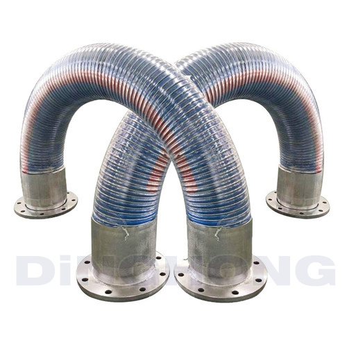 Flange type flexible composite oil hose