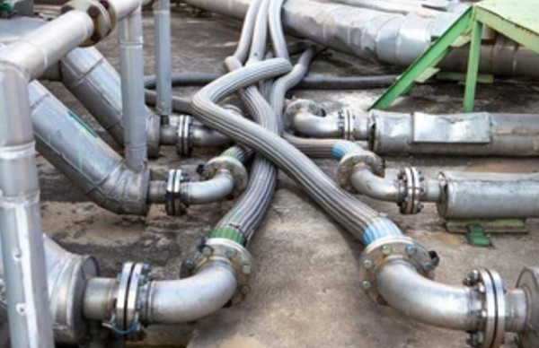 Flexible hose pipe with flange