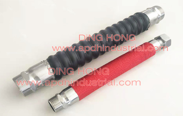 Wear resistant braided metal hose