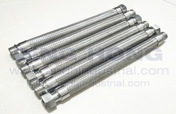 Flexible braided metal hose