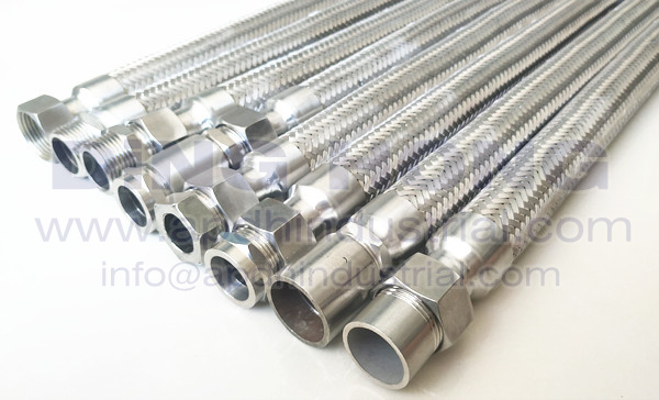 Flexible Metal Hose With Adapter Fittings