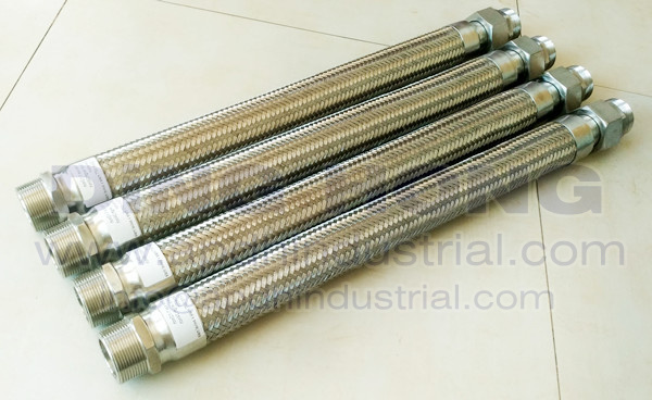 NPT thread braided flexible metal hose