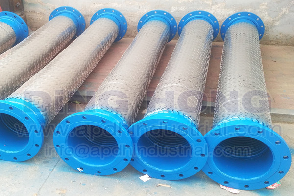 Steel belt braided flange flexible hose