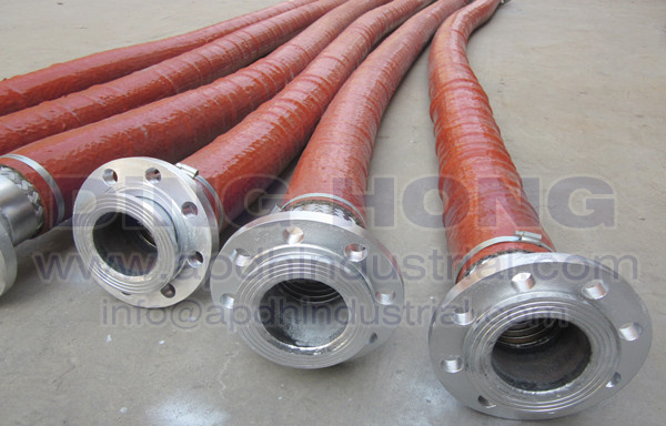 High temperature flange flexible hose