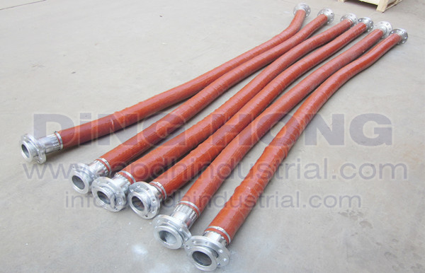 High temperature resistant flange flexible hoses