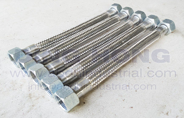 ss flexible braided hose assemblies