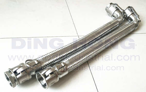 Stainless steel flexible hose with quick coupling