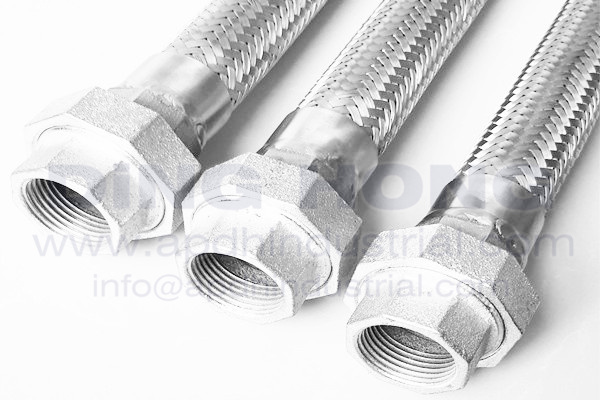 Galvanized union ss flexible braided hose