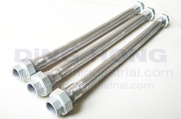 Galvanized union ss flex braided hose