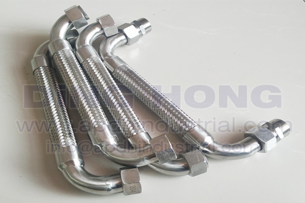 Flexible stainless steel braided hose assemblies