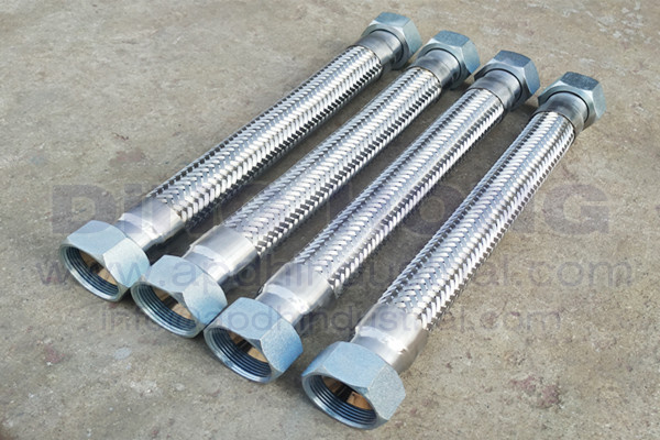 NPT threaded flex braided hose