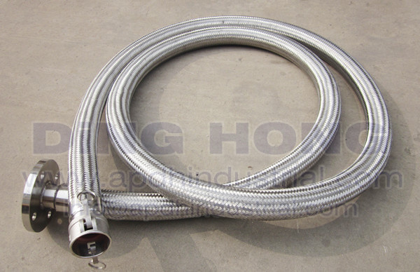 Quick coupling flange flexible hose