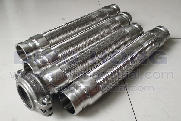 Roll groove stainless steel braided hose