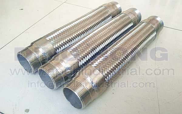 SS braided hose with pipe thread