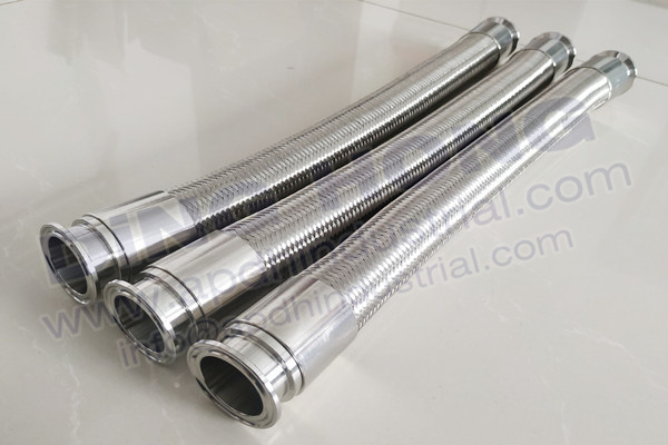 1.5inch convoluted ptfe hose with tri clamp ends